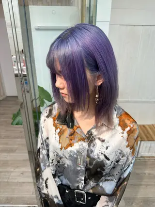 ミディアム カラー KEIGO/ ベージュカラーのヘアスタイル
