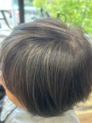 ショート カラー 白髪ぼかし ミズヒロのヘアスタイル