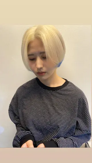 ショート カラー ヘアアレンジ メンズ キッズ ネイル マツエク・マツパ アイブロウ 広島/ボブ/レイヤー 🌿‬wakabaのヘアスタイル
