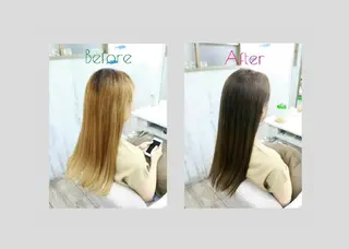 ロング カラー フジタミキ ✨メテオ TR、ヘッドスパのヘアスタイル