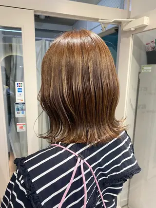 ミディアム カラー Aya　ブリーチなし 🌱　ダブルカラーのヘアスタイル
