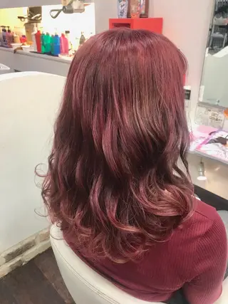 セミロング カラー 岩谷/ブリーチ 🪽透明感カラーのヘアスタイル