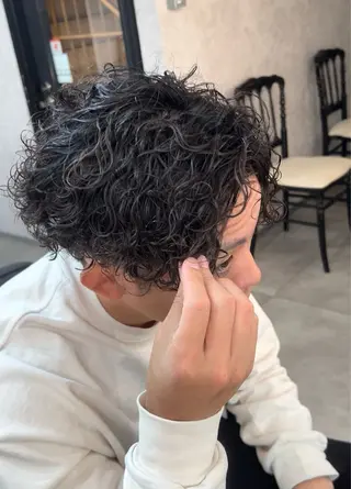 ミディアム パーマ 【メンズ特化】玉貞 健太のヘアスタイル