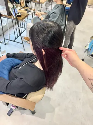ロング カラー ブリーチなしwカラー /艶カラー/oukaのヘアスタイル