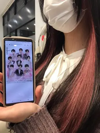 ミディアム カラー あらげ 🌈推しカラー🌈ᵕのヘアスタイル