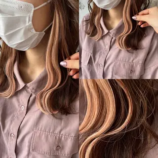 ミディアム カラー エクステ＆艶カラー 🎀YURINA🎀のヘアスタイル