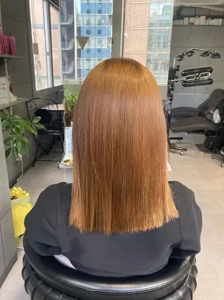 セミロング 髪質改善☺︎縮毛矯正 ふじい まりんのヘアスタイル