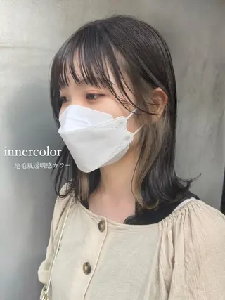 ミディアム shiori ﾍﾞｰｼﾞｭｶﾗｰのヘアスタイル