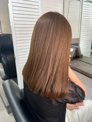 セミロング パーマ リク/韓国風/レイヤ ー／ボブ／ショートのヘアスタイル