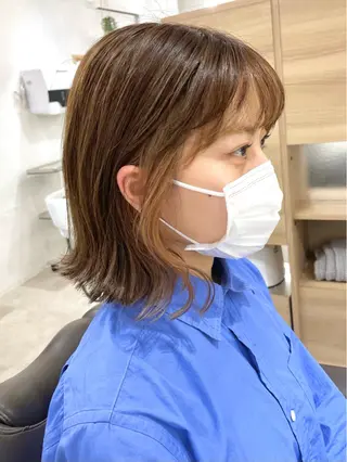 ミディアム カラー 銀座No.1髪質改善 縮毛矯正/本木のヘアスタイル