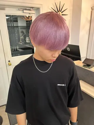 カラー メンズ 【色落ちまで可愛い】 mao🐩💜のヘアスタイル