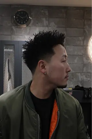 ショート パーマ メンズ トミヤマ シュウトのヘアスタイル