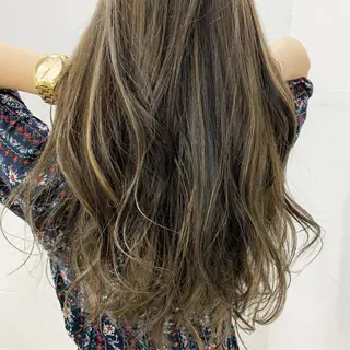 セミロング カラー ヘアアレンジ 北間 寛哉のヘアスタイル
