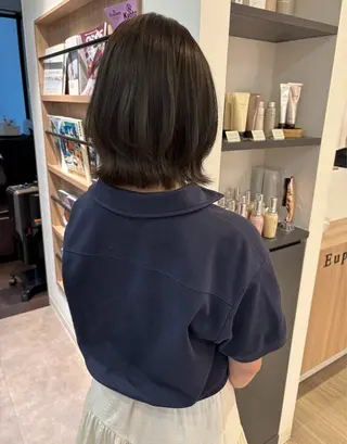 ミディアム モテ髪🫧赤み消し カラー表参道きょうこのヘアスタイル