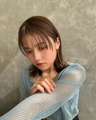 ミディアム ヘアアレンジ 縮毛矯正/髪質改善 インナーカラーせいぎのヘアスタイル