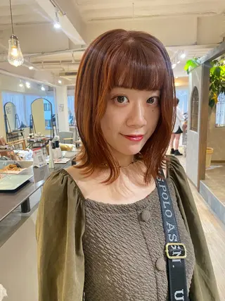 ミディアム カラー 美髪矯正/髪質改善 🫧山﨑　真歩🫧のヘアスタイル