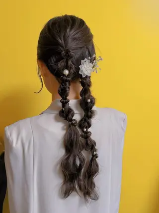 ロング ヘアアレンジ 仲村 真里奈のヘアスタイル