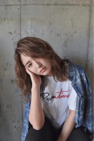 ミディアム カラー ✨髪質改善縮毛矯正✨ 宇田川修平のヘアスタイル