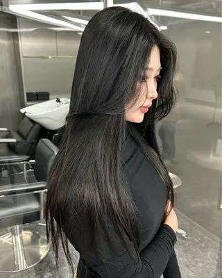 ロング カラー nanaka 🤍韓国ワンホンヘアのヘアスタイル