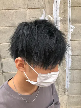 ショート カラー メンズ ダブルスキルエクステ /羽エクステ白石宇由のヘアスタイル