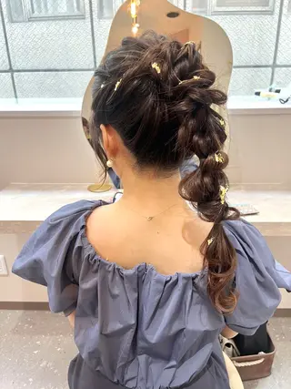 ロング ヘアアレンジ エクステ＆ヘアセット Milaのヘアスタイル
