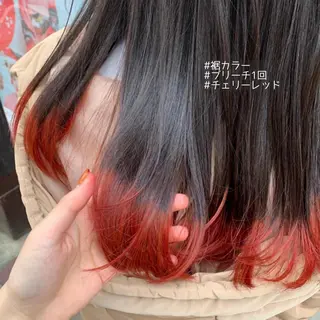 セミロング カラー ノグチ ナツコのヘアスタイル