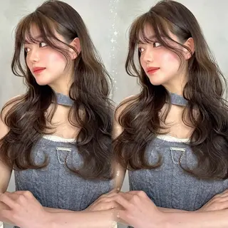 セミロング 韓国カット/透明感 カラー/NANAMIのヘアスタイル