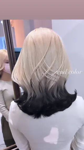 ミディアム カラー 💜ハイトーン💛 マジカルかいちゃんのヘアスタイル