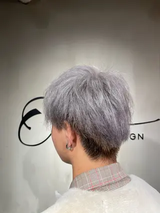 ショート カラー メンズ 艶感/レイヤーカット 🌐Taketoのヘアスタイル