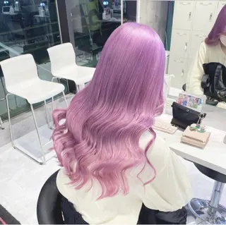 ロング カラー パーマ ヘアアレンジ メンズ キッズ ネイル マツエク・マツパ アイブロウ 💖オタク美容師 ꒰ঌ♡モモ♡໒꒱のヘアスタイル