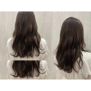 セミロング カラー 🫧透け感⋆艶髪💎 山口アヤカのヘアスタイル