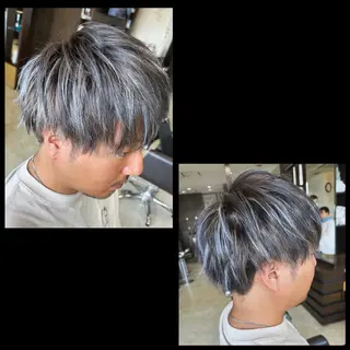 ショート カラー メンズ 中島 剛のヘアスタイル