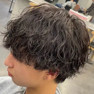ミディアム パーマ ヘアアレンジ メンズ fifth 石川 凪のヘアスタイル