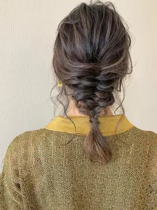 ミディアム カラー ヘアアレンジ Aloa透明感ヘア ♡kanami♡のヘアスタイル