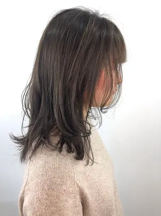 セミロング カラー インナーカラー/ ストレート/奥野洸也のヘアスタイル