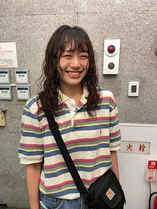 ミディアム パーマ 豊田 真夕のヘアスタイル