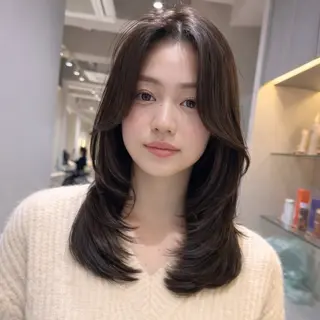 セミロング カラー レイヤー/髪質改善 Lond ambreのヘアスタイル