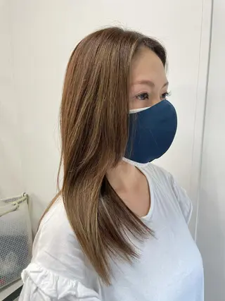 セミロング カラー ヘアアレンジ 🥀似合わせ🥀 柔らかカラー・タイトのヘアスタイル