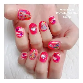 ミディアム ネイル 👑enen style👑のネイルデザイン