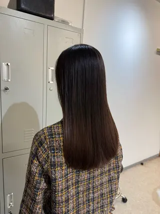 セミロング 透明感カラー🫧 🍒久留米美容室のヘアスタイル