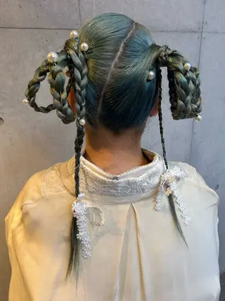 ロング ヘアアレンジ 勝野 麻美のヘアスタイル