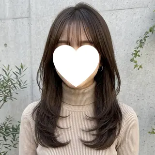 セミロング カラー 艶髪縮毛矯正/ レイヤー❣️mamiのヘアスタイル