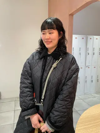 ミディアム パーマ 前原  千尋のヘアスタイル