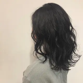ミディアム カラー パーマ ヘアアレンジ 🌷レイヤー縮毛/ 艶カラー/ami🌷のヘアスタイル