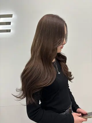 ロング カラー 中韓レイヤー/ ブラウン🤎はやとのヘアスタイル