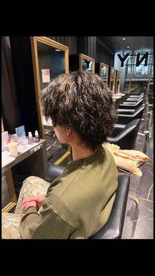 パーマ メンズ 佐々木やすは/ レディースモデル募集のヘアスタイル