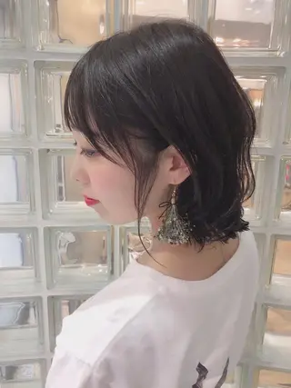 ミディアム パーマ 四ッ家 裕【店長】のヘアスタイル