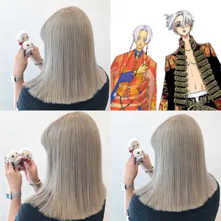 ミディアム カラー 推しカラー✨ オタク美容師ユウカのヘアスタイル