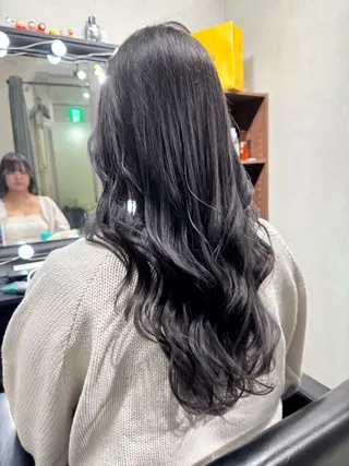 セミロング カラー シマオカイッセイ 個室サロンaceのヘアスタイル