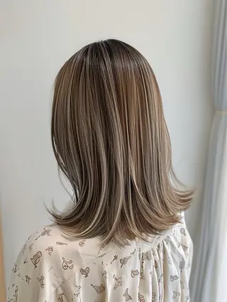 ミディアム カラー パーマ ヘアアレンジ メンズ キッズ EnBlesS西宮 マンツーマン神道有基のヘアスタイル